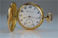 H. Moser & Cie hunter gold pocket watch