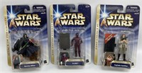 (3) 2003 Star Wars Action Figure On Blister Card