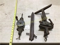 3 pcs. Bench mount hand drill, bench mount saw