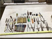 Lot misc small tools , calipers, scribes,