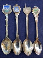 Silver plate souvenir spoon lot