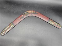 Hand Painted Mulga Wood Austrailan Boomerang