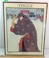 Vintage Vogue Print on Wood 25 x 18