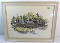 Vintage Print 27 x 21 - signed