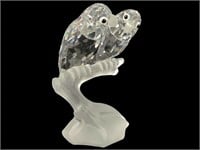 Swarovski Crystal 2 Parrots / Birds Figurine w Box