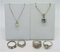 Sterling Blingy Rings & Necklaces