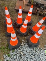 Stack of (6) New Caution Cones