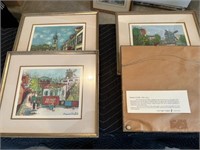 4 Maurice Utrillo Signed & Framed Prints