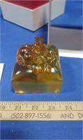 Tittot Amber Crystal Paperweight