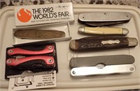(4) JACK KNIVES, ONE IS 1982 WORLDS FAIR,
