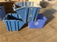 3 recycling totes