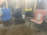 Four campfire chairs