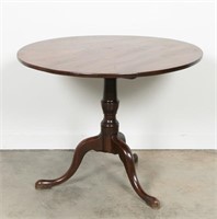 Queen Anne Style Tilt Top Mahogany Table