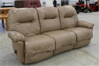Leather Type Dual Recliner Sofa
