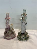 2 ORNATE CANDLE STICK HOLDERS