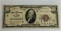 1929 Brown Seal Ten Dollar National Currency
