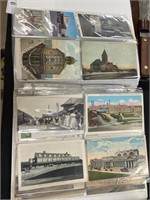 Album of Railroad station train postcards.