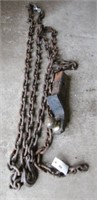 10 ft chain (1 hook) & receiver hitch (2" ball)