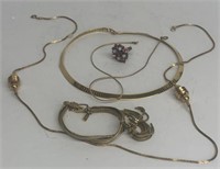 Necklaces and bracelet and Hollywood craft ring