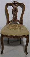 Embroidered Seat  ornate chair