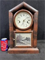 Antique Ansonia Clock with Reverse Painting