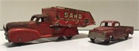 (2) Vintage Stamped Steel Toy Trucks