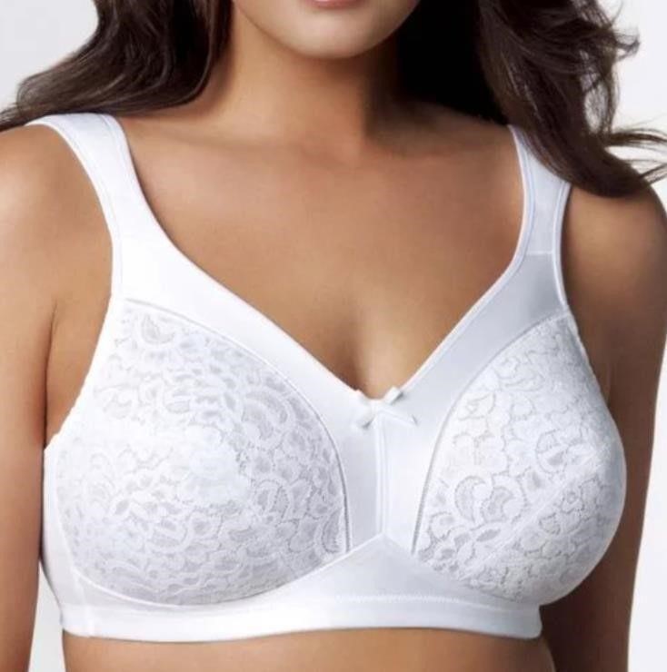 $30-SIZE 40D 18 HOUR LACE-CUP WIRE-FREE BRA