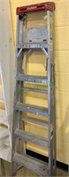 6 foot Warner aluminum folding ladder (793)