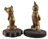 Antique Tom & Jerry Brass Hood Ornamemts