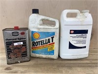 1 LOT -  2  ASSORTED JUGS AIR COMPRESSOR OIL,