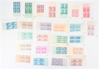 Stamps 25  Commemorative Plate Blocks 1950's
