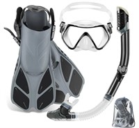 $42 ZEEPORTE Mask Fin Snorkel Set ML/XL 9-13