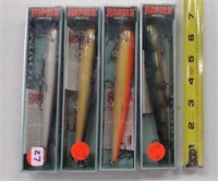 4 Rapala Fishing Lures #18- new in pkgs.