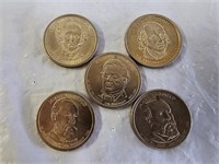 5 Gold Presidential Dollars
