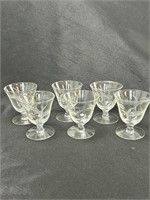 Vintage Etched Sorbet Glasses