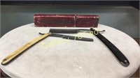 Pair of vintage straight razors – includes a