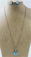 .925 Polished Stone Necklace Set