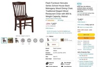 FM4135  Wood Dining Chair, 800 lb. Weight Capacity