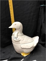 Goose cookie jar