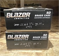 (100) Rounds 9mm Blazer FMJ