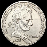 1918 Illinois Half Dollar CLOSELY UNCIRCULATED