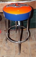 Lionel Train swivel stool with cushion seat.