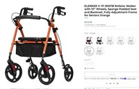 E1022  Rollator Walker with 10 Wheels Orange