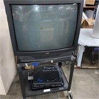 metal cart with tv/vcr