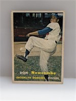 1957 Topps #130 Don Newcombe HOF Brooklyn Dodgers