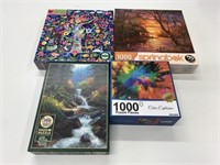 4x 1000 Pc Open Box Puzzles