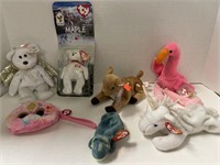 Lot of 7 "ty Plush  Collectibles