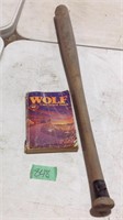 Old ball bat and boys scout wolf book