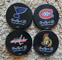 Lot of 4 CROWN ROYAL Whiskey NHL Hockey Coasters