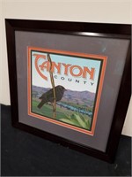 Framed Canyon County picture with certified